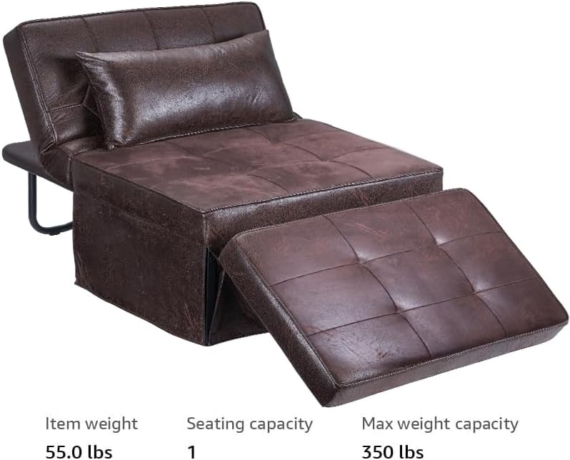 Sofa Bed, 4 in 1 Multi-Function Folding Ottoman for Living Room Apartment Office