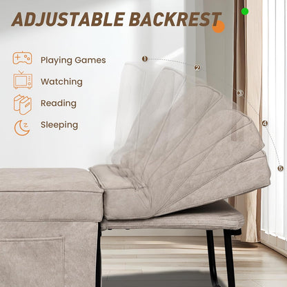Sofa Bed, 4 in 1 Multi-Function Folding Ottoman for Living Room Apartment Office