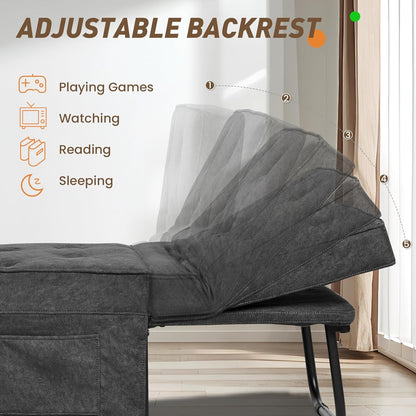 Sofa Bed, 4 in 1 Multi-Function Folding Ottoman for Living Room Apartment Office