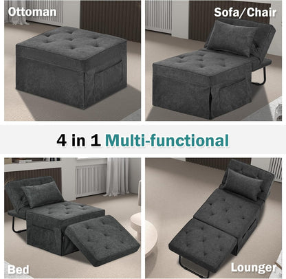 Sofa Bed, 4 in 1 Multi-Function Folding Ottoman for Living Room Apartment Office
